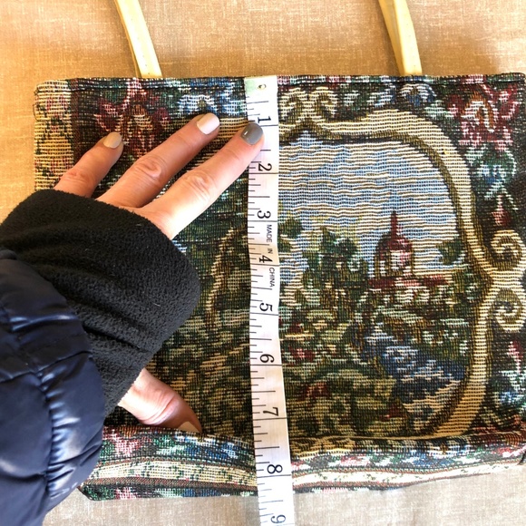 Vintage Tapestry purse handbag bag zip closure - Picture 4 of 8